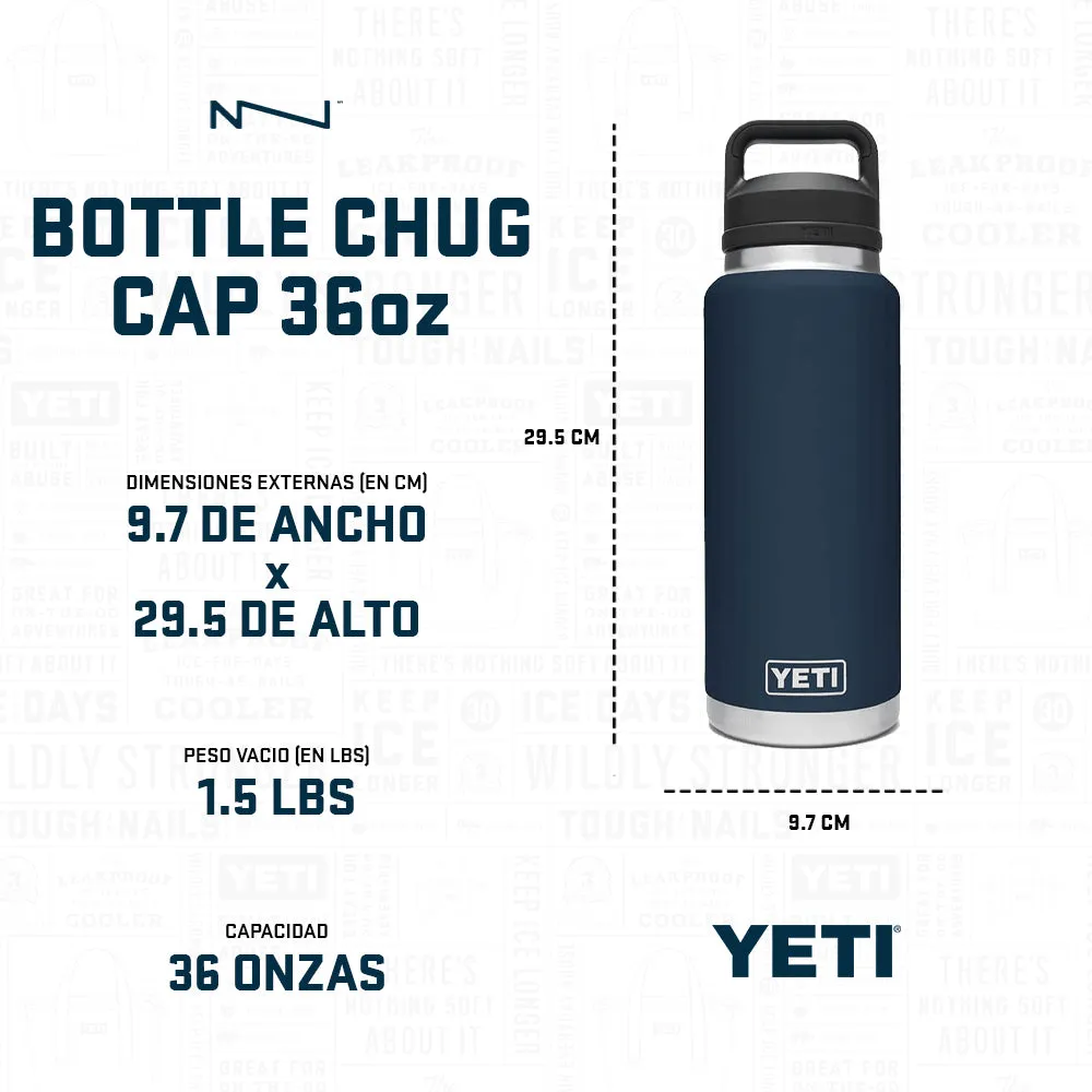 21071502575 TERMO RAMBLER 36 oz CHUG CAP AGAVE TEAL MARCA YETI