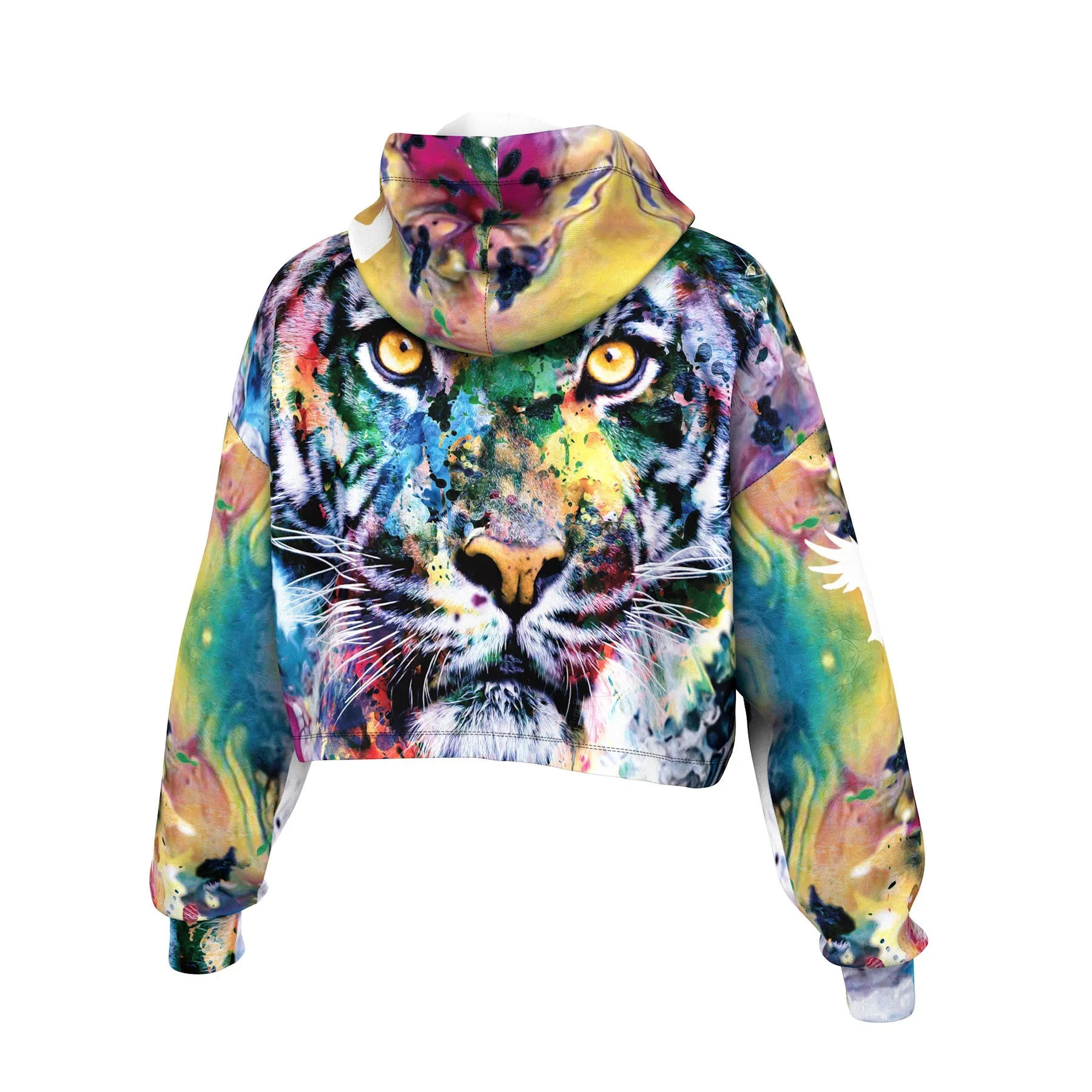 Acrylic Beast Cropped Hoodie