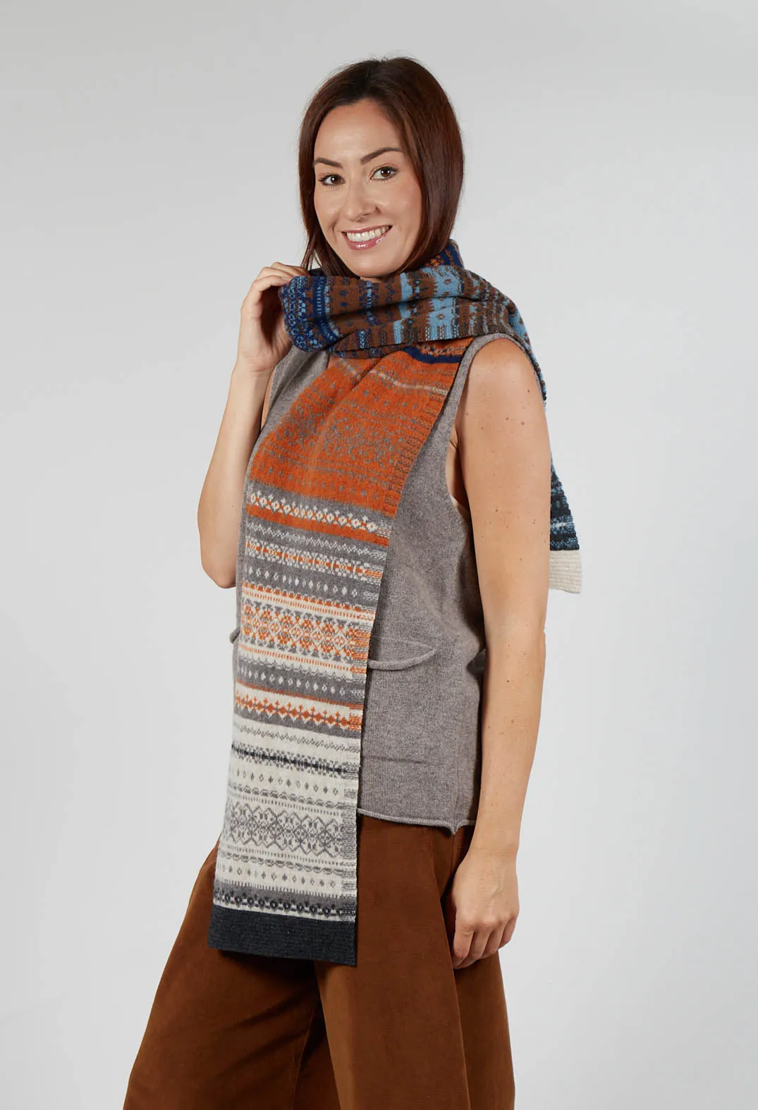 Alloa Fairisle Scarf in Winter