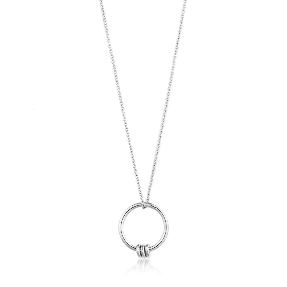 Ania Haie Modern Circle Necklace - Silver