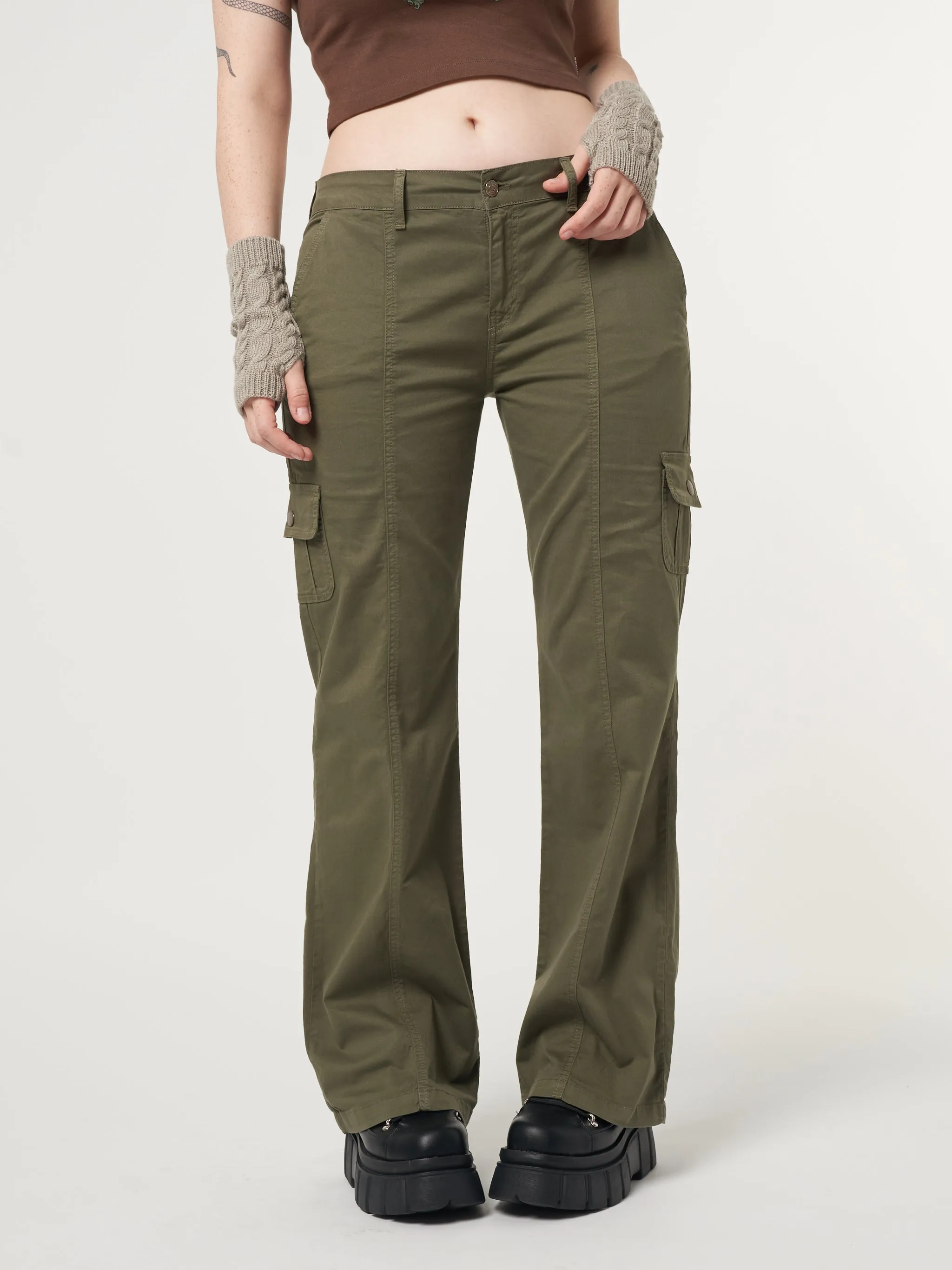 Eve Green Y2k Cargo Pants