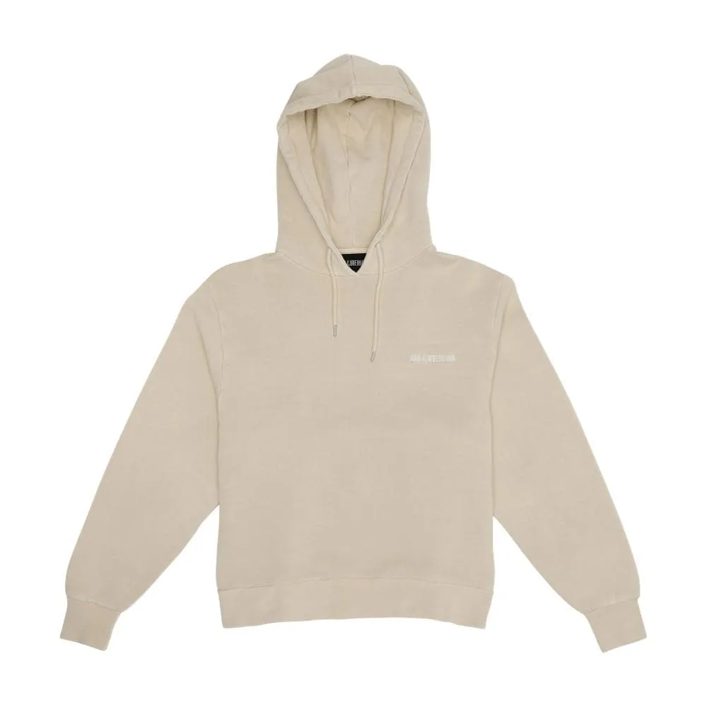 HAN KJOBENHAVN BULKY HOODIE - BEIGE LOGO-BEIGE