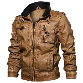 Latest PU locomotive Men Jacket