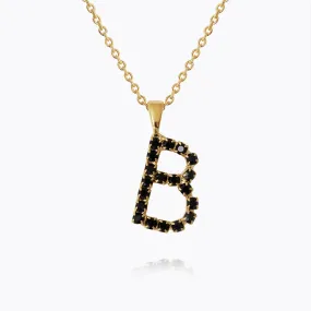 Letter Necklace B / Black