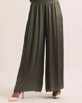 PANTALON PALAZZO SATINÉ