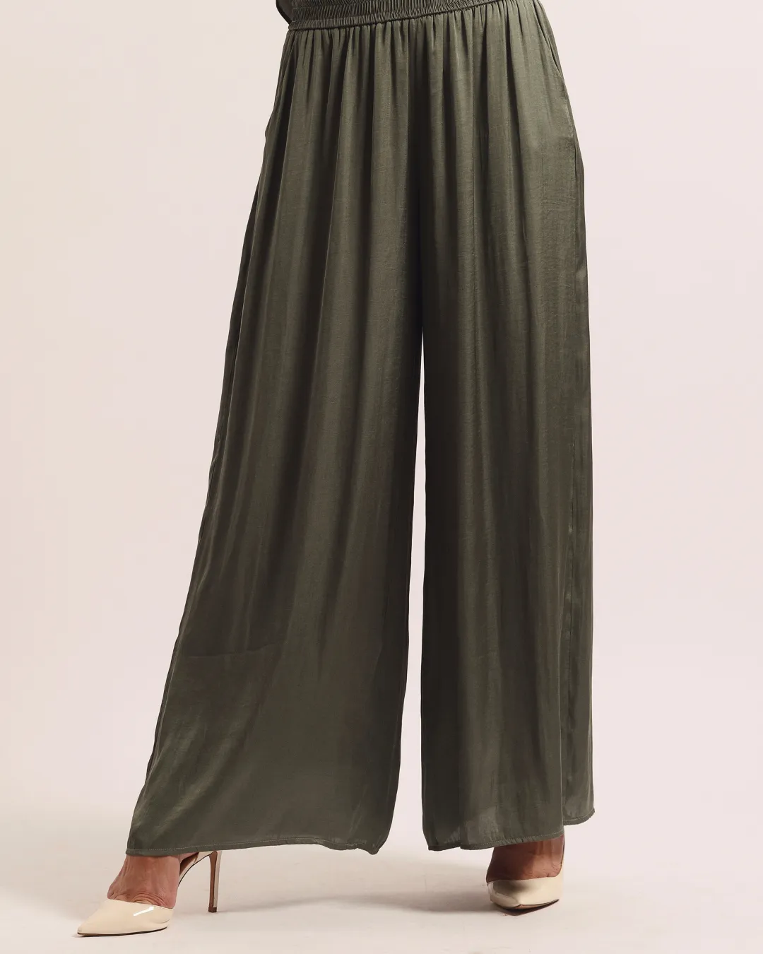 PANTALON PALAZZO SATINÉ