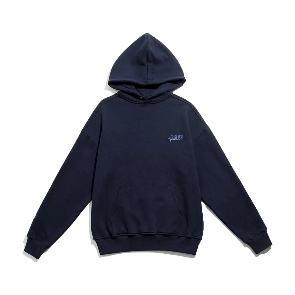 PUBLISH LOGO HOODIE-NAVY