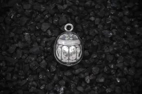 Scarab Beetle Charm 3D Ancient Egyptian | 925 Sterling Silver, Oxidized or 18K Gold Plated | Jewelry Making Pendant