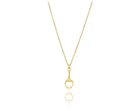 Small Snaffle Bit Charm Necklace | Gold