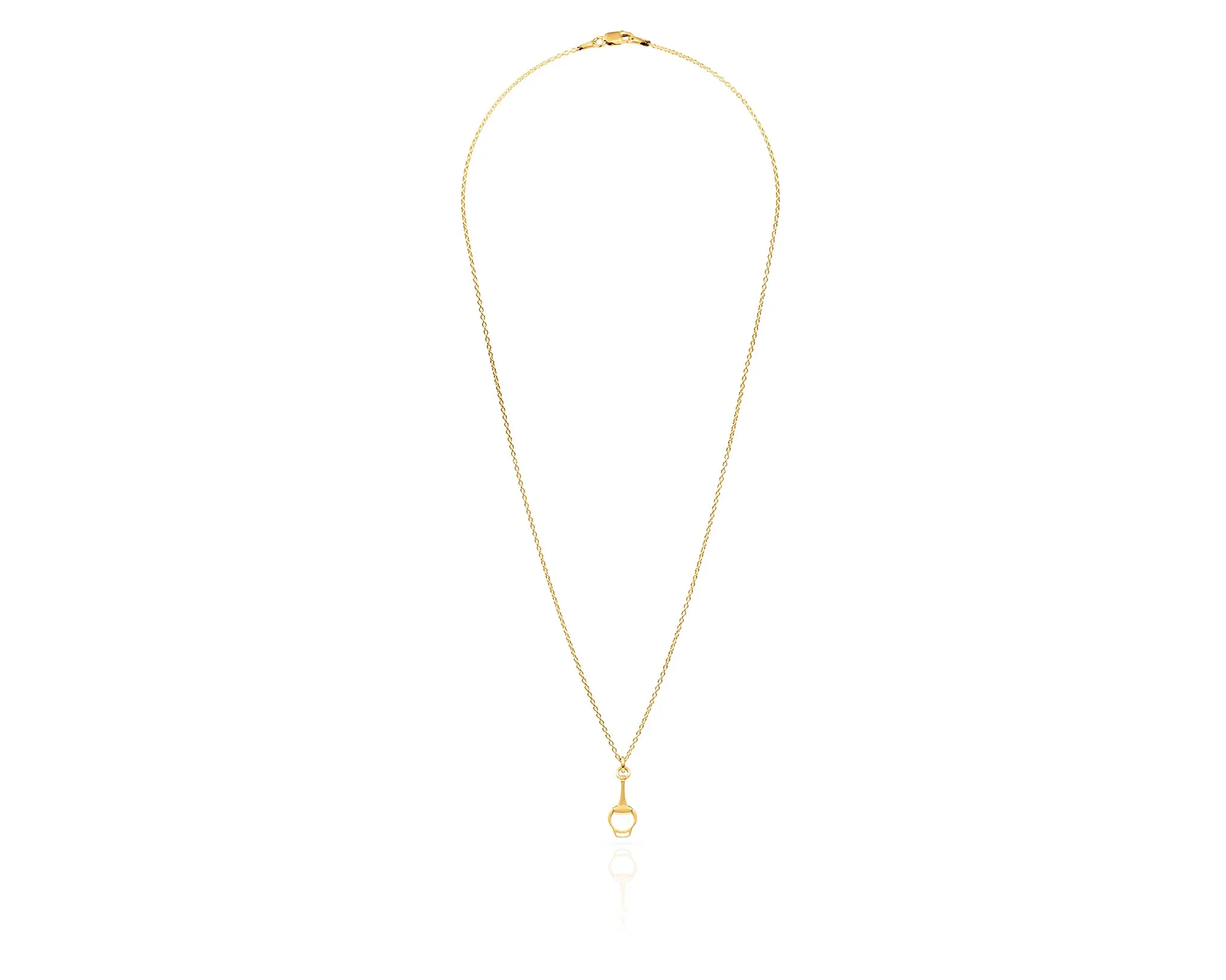 Small Snaffle Bit Charm Necklace | Gold