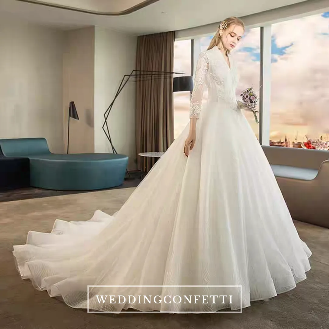 The Kaytlyn Wedding Bridal Long Sleeves Gown